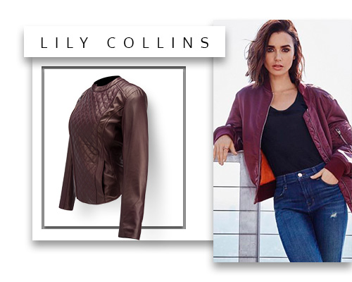 Wear a leather jacket as a CELEBRITY_LILY