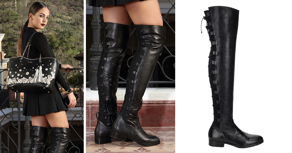 How to combine the boots over the knee