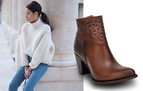How to look perfect with sweater and booties_2